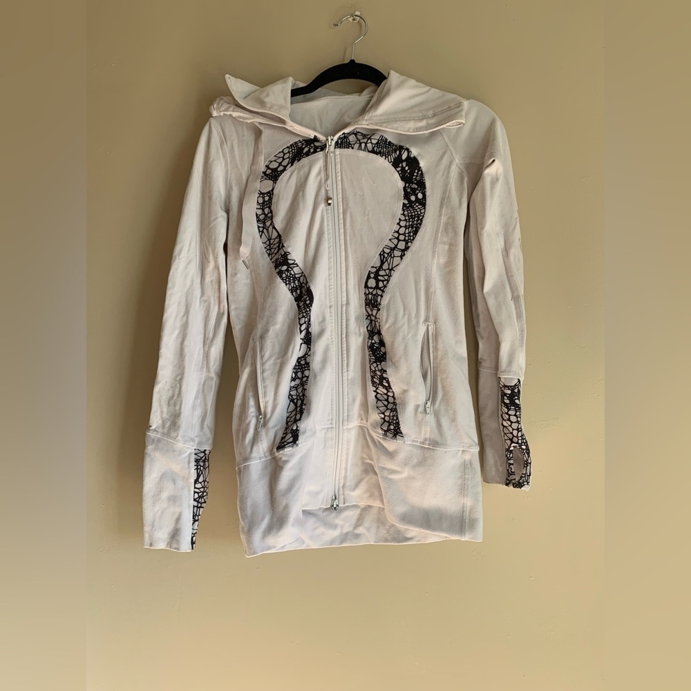 lululemon athletica White Black Women Jacket Coat Lightweight Athletic Size 4